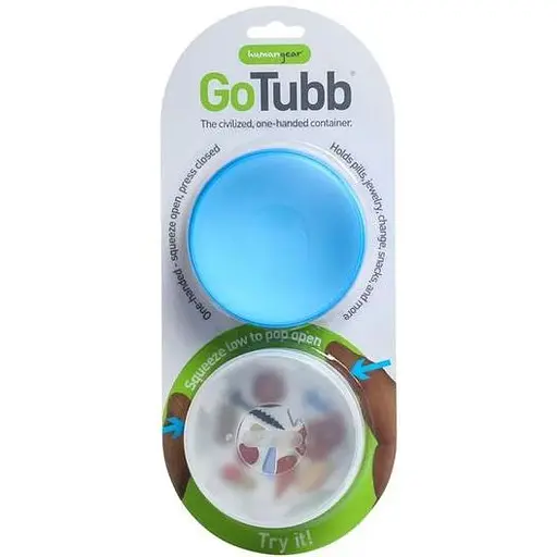 Набор контейнеров Humangear GoTubb 2-Pack Large Clear/Blue (1054-022.0049)