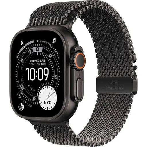 Смарт-часы Apple Watch Ultra 3, 49 мм Black Titanium Case with Black Titanium Milanese Loop Medium MF1Q4 (145346)