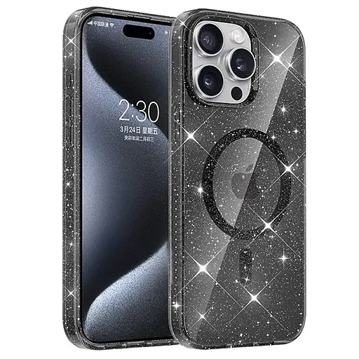 Чохол Epik TPU Eclipse Sparkle MagFit для Apple iPhone 15 Pro Max 6.7 Black