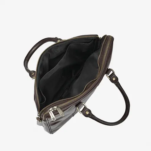 Шкіряна чоловіча сумка VIRGINIA CONTI 35х25х8 см sum0023804 - фото 4