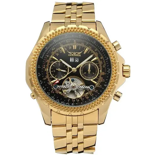 Наручний годинник чоловічий Jaragar Exclusive Gold (408)