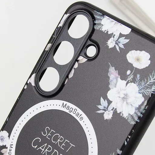 TPU+PC чехол Epik Secret Garden with MagFit для Samsung Galaxy S24 Black - фото 6