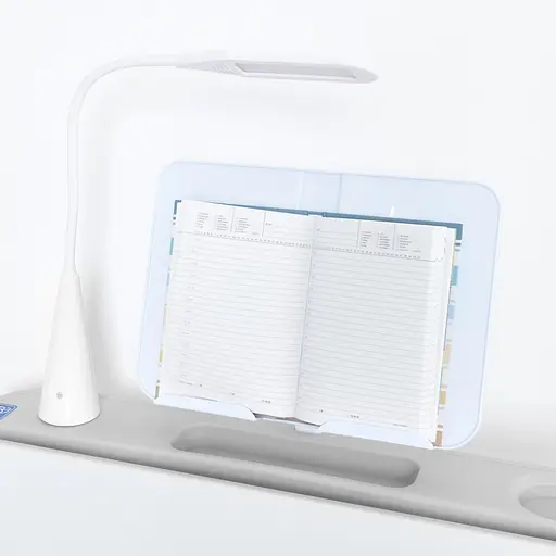 Парта M 5068-11 підставка для книги, лампа, сірий - фото 6