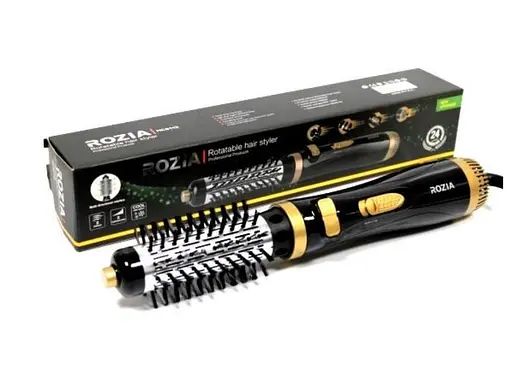 Фен-щітка-браш Rozia з обертанням HC-8112 стайлер для укладки, накрутки та розчісування волосся - фото 4