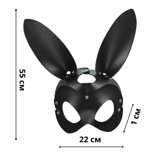 Набор масок для ролевых игр I’MCUM Fox & Bunny Set Экокожа Черный 2 шт (IM-SM230_set2pcs) - фото 2