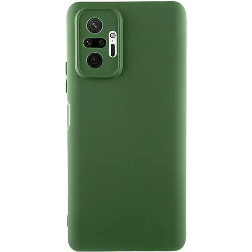 Чехол TPU Getman Liquid Silk Full Camera для Xiaomi Redmi Note 10 Pro / 10 Pro Max Зеленый / Dark green