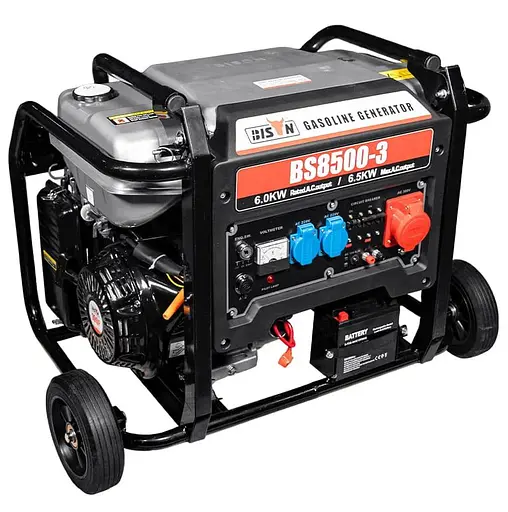 Генератор Синхронний Bison 6 кВт BS8500-3 / 6000 Вт / Бензин (41-00408) - фото 2