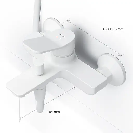 Змішувач для ванни Am.Pm X-Joy білий F85A10033 Білий - фото 8