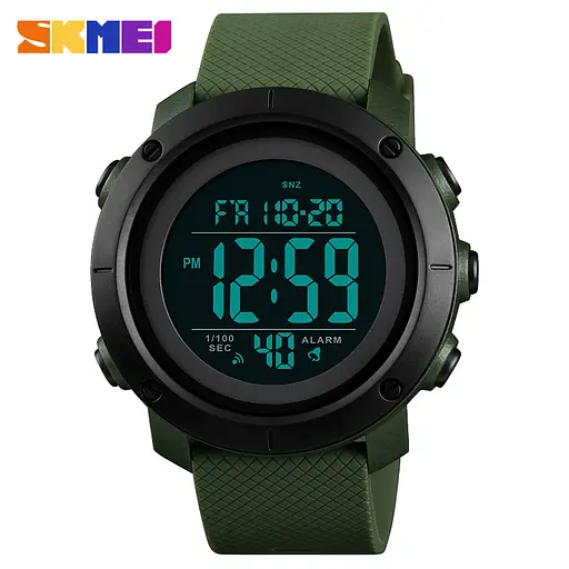 Наручний годинник Skmei 1434 Army Green Black ABS ring, 1434AGBK (18475) - фото 3