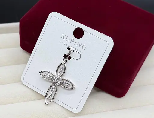 Хрестик медичне золото Xuping біжутерія підвіска хрест біжутерія на ланцюжок для жінок під срібло - фото 1