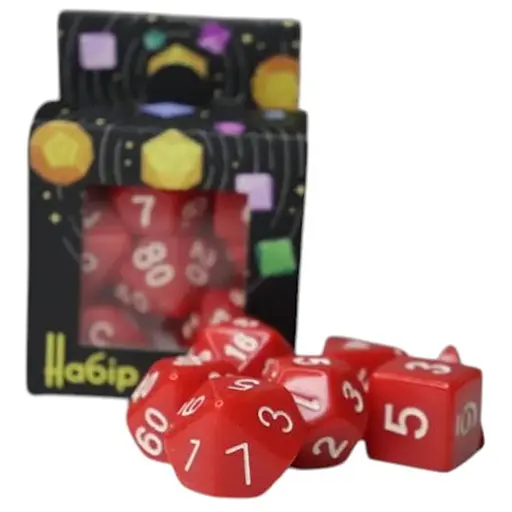 Набор кубиков Opaque 7 Dice Set - Red , 7 шт. (g7dopaq06) - фото 1
