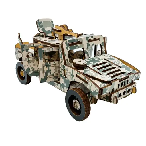 Деревянный 3D конструктор Хамер 65-00743, 65 деталей