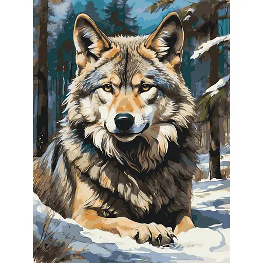 Картина за номерами "Вовк у лісі" Art Craft 11575-AC 40х50 см - фото 1