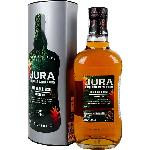 Виски Jura Rum Cask Single Malt Scotch Whisky в подарочной упаковке 40% 0.7 л - фото 1
