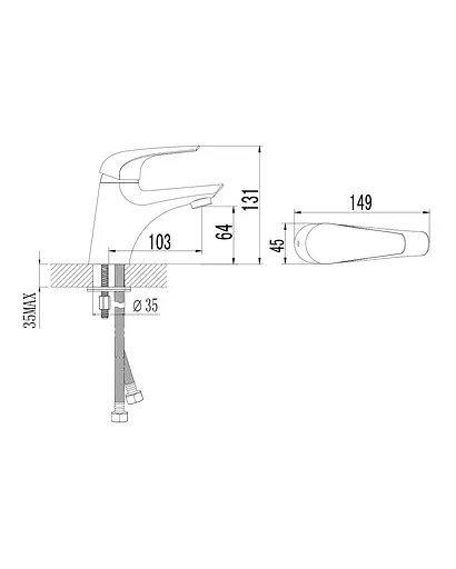 Змішувач для умивальника Imprese Krinice 05110 Хром - фото 2