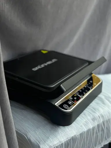 Прижимной контактный электрический гриль Grunhelm G2203 домашний с антипригарным покрытием 2200Вт Черный - фото 5