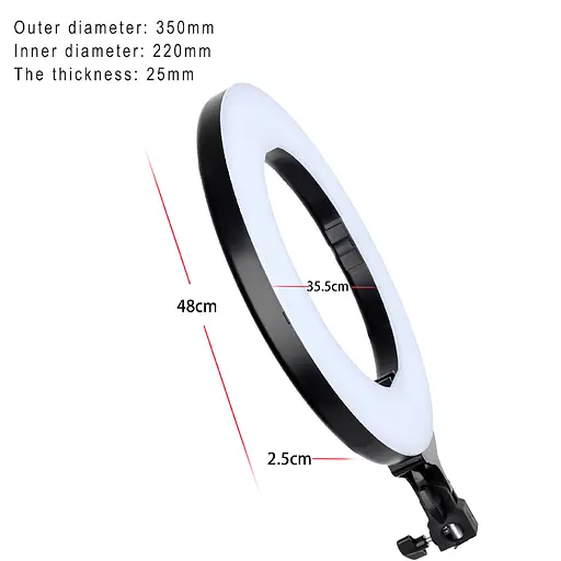 Тримач із кільцевим освітленням GRAND 18" ZM448 180cm Tripod Stand лампа зі штативом - фото 5