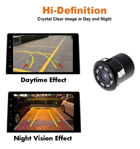 Автомобільна камера заднього виду врізна тип Вічко з інфрачервоним підсвічуванням IP67 18.5 мм Чорний - фото 5