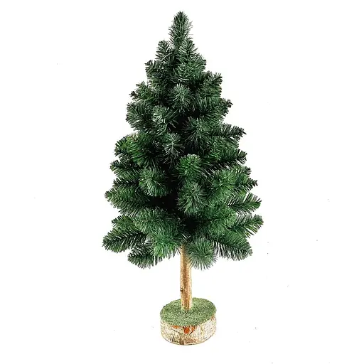 Ялинка штучна Hvoya Elegant настільна 65 см на пеньочку зелена - фото 2