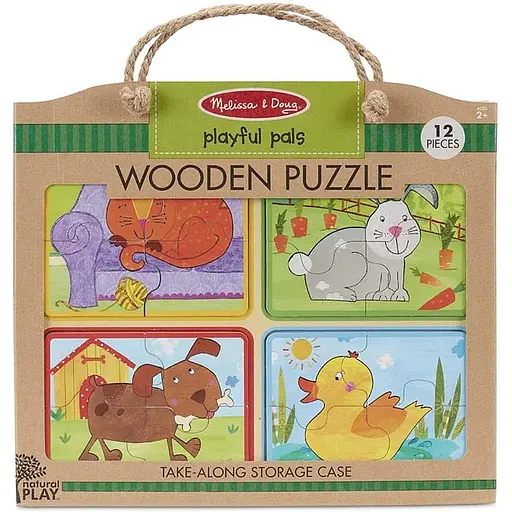 Пазлы Melissa & Doug Игривые друзья деревянные в футляре (MD31364)