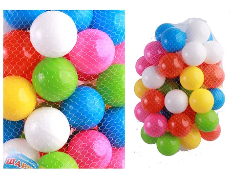Кульки великі м’які, 80 мм, 50 шт. в сітці, МЗ, 12023 - фото 2