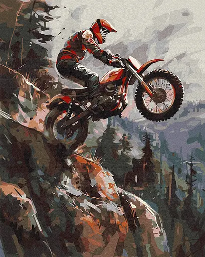 Набор для росписи по номерам Экстрим в горах, 40x50 см, КНО8447