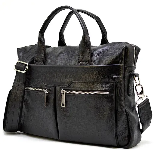 Чоловіча шкіряна сумка TARWA 39.5х29.5х9 см sum0026107 - фото 5