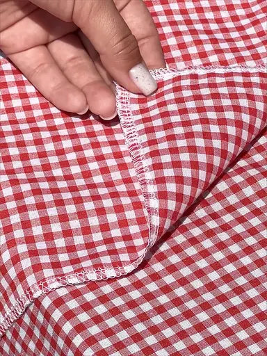 Скатерть в клеточку для стола Зефир 200х120 см (+ 5 салфеток 30х40) Красная и Белая - фото 9