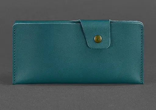 Кожаный портмоне-купюрник 8.0 зеленый - фото 1