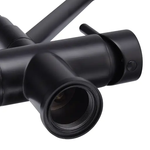 Смеситель для кухни на две воды с гибким изливом Koer KB-72006-05 KR3380 Черный матовый - фото 9