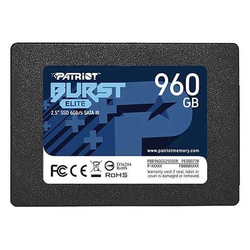 SSD-накопитель 960 ГБ Patriot Burst Elite 2.5 SATAIII TLC (PBE960GS25SSDR) - фото 1
