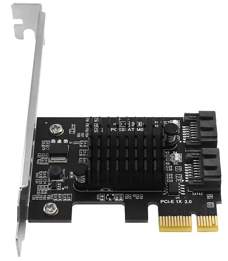 Контроллер Dynamode PCI-E to 2 х SATA III (6 Гбит/сек), 2 внутр. канала, чипсет Marvell 88SE91XX - фото 1