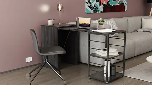 Стіл-тумба трансформер Смарт 2/2 Ferrum-decor 750x1450x600 Чорний метал ДСП Сосна Кембра 16 мм (FRD-105104) - фото 9