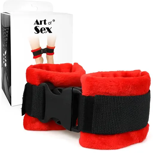 Поножи Art of Sex Ankle Cuffs - Soft Touch Червоні - фото 3
