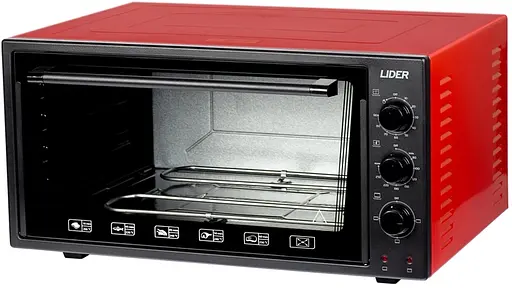 Духовка Lider 4823 ECO BLACK-RED - фото 2
