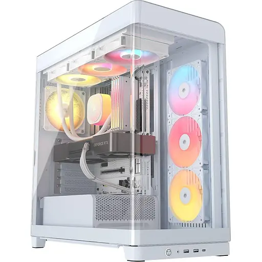 Корпус Corsair FRAME 4500X LX-R RGB из закаленного стекла, белый (CC-9011317-WW) - фото 4