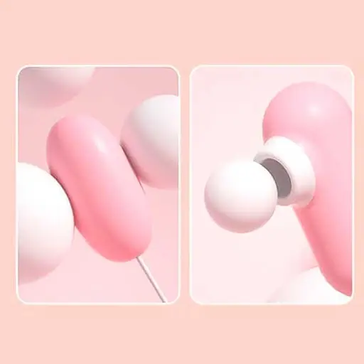 Двойное вакуумное виброяйцо "Вуманайзер" с USB кабелем 10 режимов 5,3 см. Розовый K000913 - фото 2