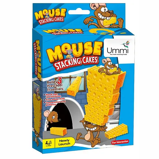 Настольная интерактивная игра Ummi 707-B19 Mouse Stacking Cakes Game Yellow - фото 5