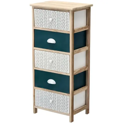 Комод деревянный Chomik Hans на 5 ящиков изумрудный