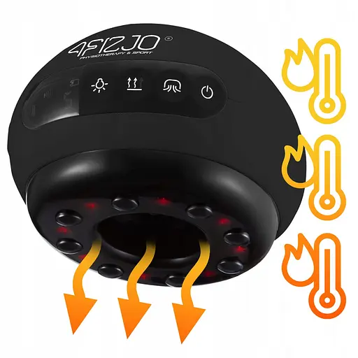 Массажная вакуумная банка 4FIZJO аккумуляторная с ИК прогревом 4FJ0517 Black (P-5907739318695) - фото 7