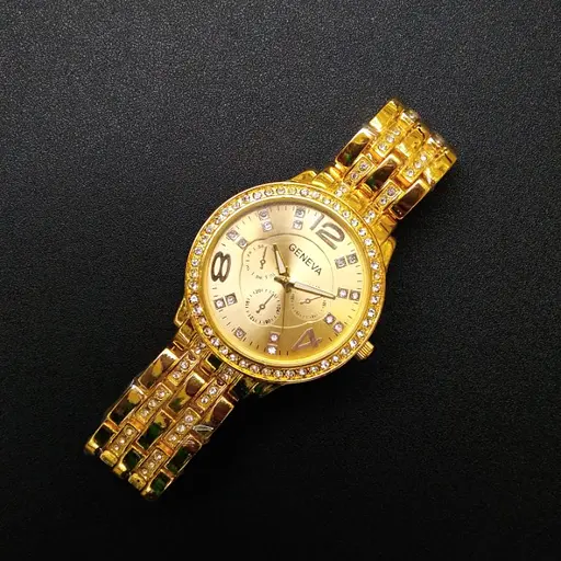 Наручний годинник жіночий Geneva Gold Золотий (195) - фото 8