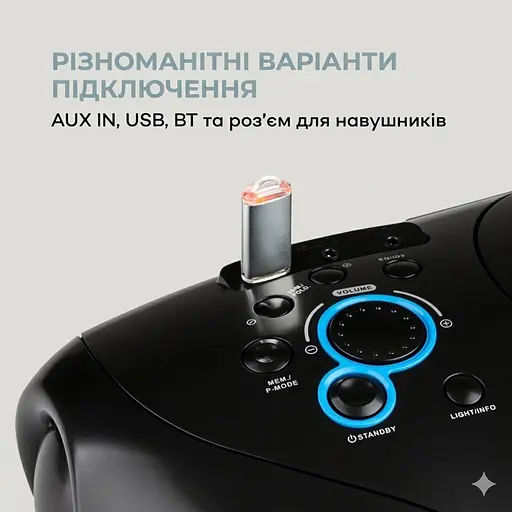 Бумбокс Auna Spacewoofer DAB Boombox CD (10036341) - фото 5