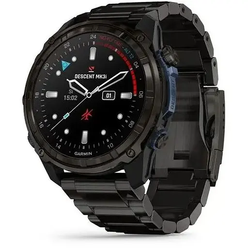 Смарт-годинник Garmin Descent Mk3i 51 мм корпус сірий карбон титановий DLC з титановим DLC браслетом - фото 1