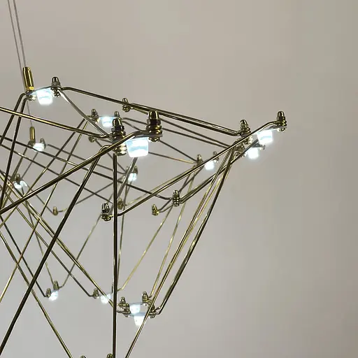 Невагома золота люстра Ø 80 см | Арт. MJ 206-800 Titanium | Line F - фото 2