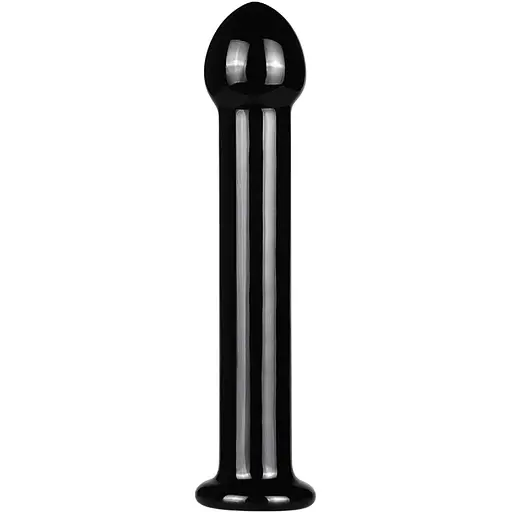 Фалоімітатор LoveToy Glass Romance 16 см чорний