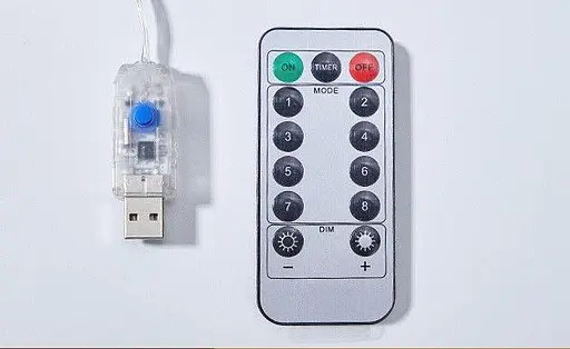 Гирлянда штора Sun Lamp большие капли росы 3х2.5 м 250 LED с пультом от USB от powerbank - фото 4