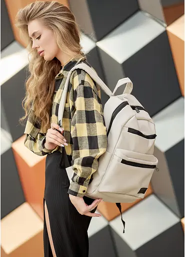 Женский рюкзак Sambag ZARD LRT серый 46 х 28 х 13 см (25058030) - фото 2