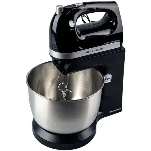 Стаціонарний ручний міксер Grunhelm GRM662B 500 Вт 3.5 л 5 швидкостей із металевою чашею - фото 3