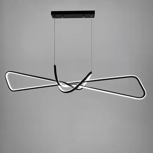 Современная черная люстра AVIZE в двух размерах Line.F Длина 85 см - фото 8