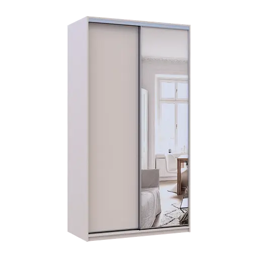 Шафа купе Doros Сіті Лайт Кашемір 1 ДСП / 1 дзеркало 120х60х225 (80736335) - фото 3